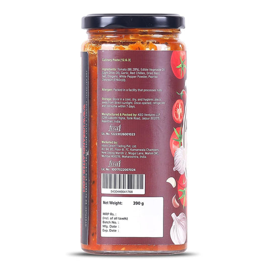 Urban Platter Arrabbiata Sauce, 390g (Plant Based, Preservative-free, Italian Inspired Sauce for Pasta, Pizza and More)