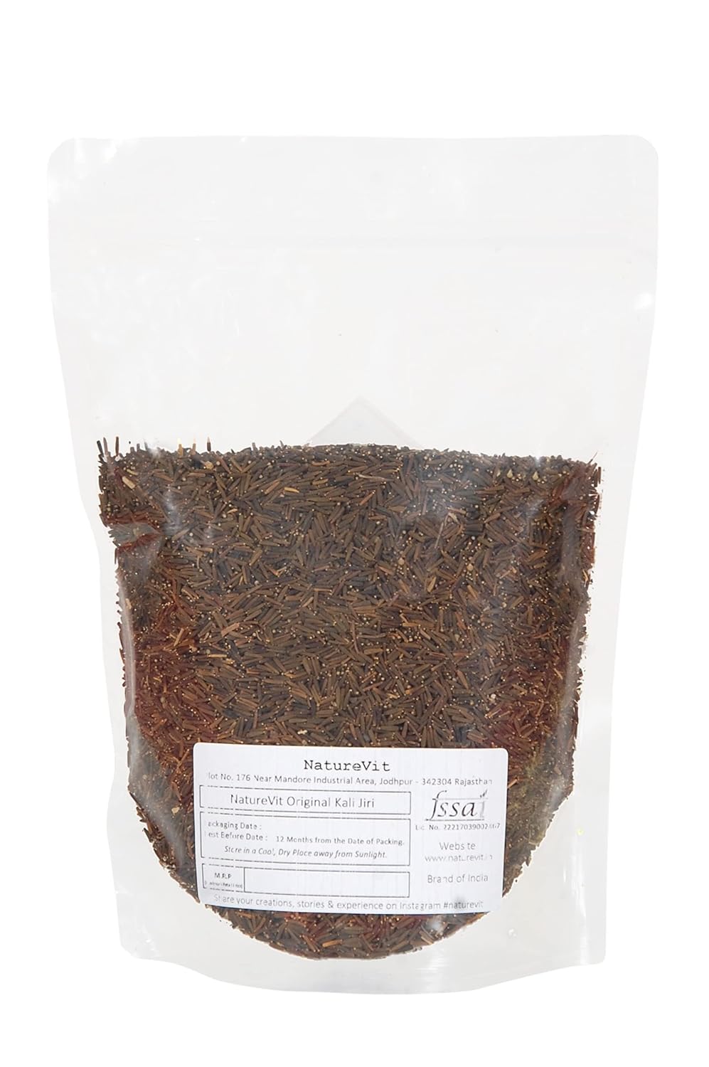 NatureVit Kali Jiri 100g | Original Bitter Cumin Seeds | Ayurvedic Herb for Detox, Diabetes & Digestion | Raw & Natural