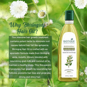 Biotique Bio Bhringraj Therapeutic Hair Oil for Falling Hair | Intensive Hair Regrowth Treatment | Nourishing Hair Follicles| Strong and Shiny Hair| For All Skin Types| 200m