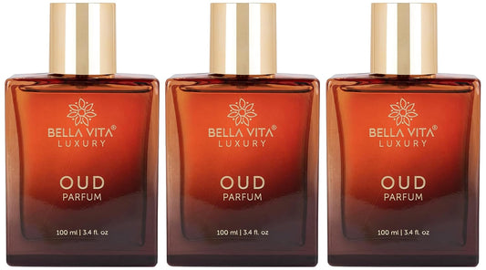 Bella Vita Luxury Unisex Oud Parfum Intense Liquid Perfume & With Carnation,Vanilla,Cedarwood|Woody,Oriental Long Lasting Fragrance Scent 100Ml (Pack Of 3)
