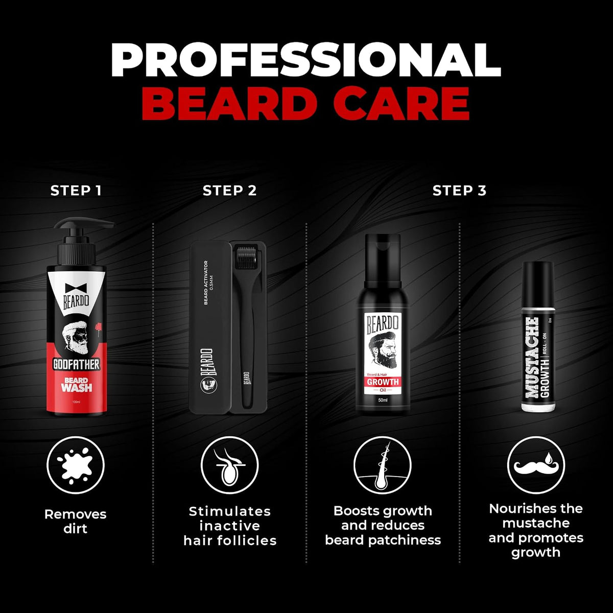Beardo Beard and Hair Growth Oil - 50 ml for faster beard growth and thicker looking beard | Natural Actives Only | No Harmful Chemicals
