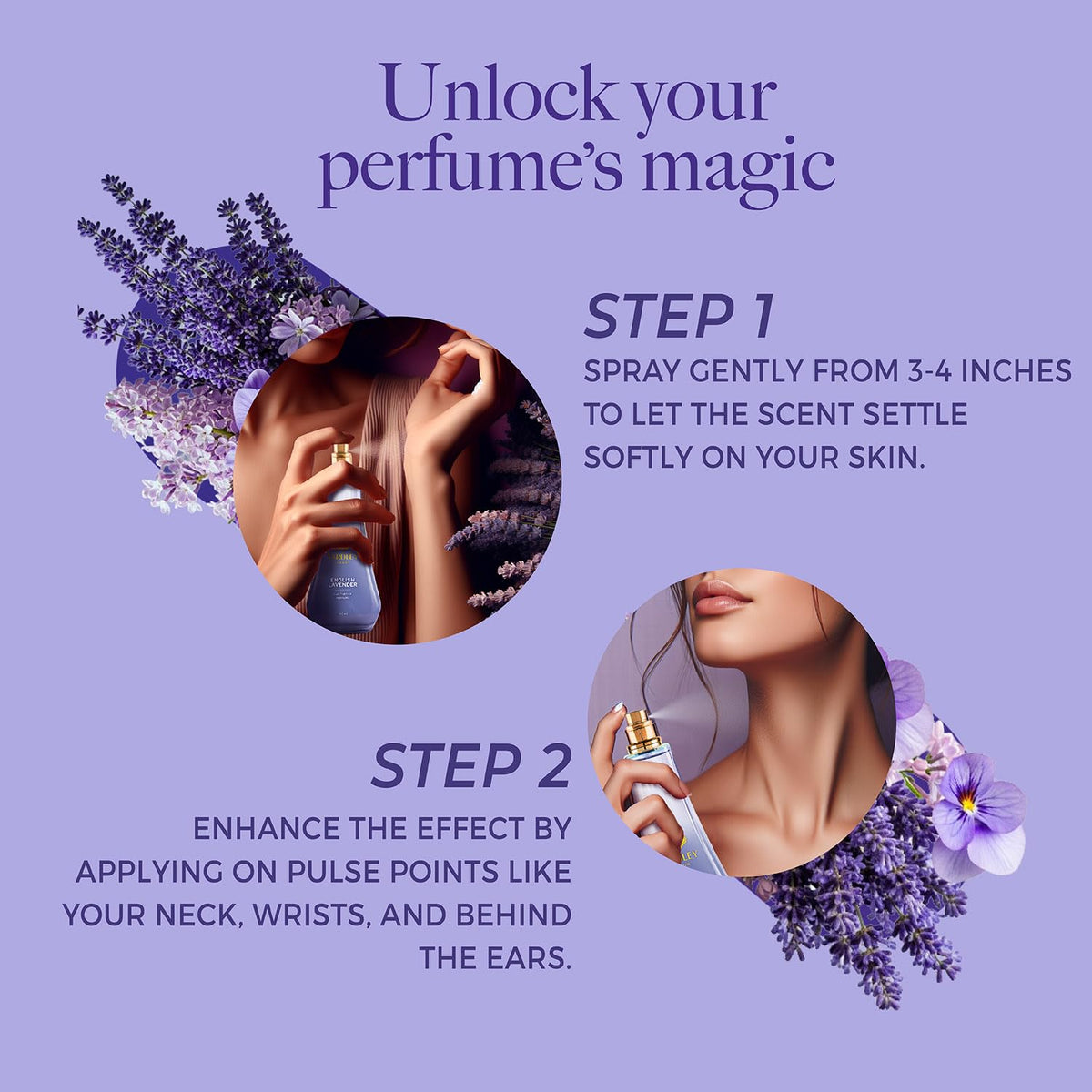 Yardley London English Lavender Perfume for Women, 100ml – 90% Naturally Derived, Daily Wear Spray | Lavender & Musk Fragrance