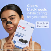 Nua Nose Strip - Pack of 2 | Removes Blackheads & Whiteheads | Pure Matcha and Witch Hazel | 100% Natural Extracts| Absorbs Excess oil & Sebum | Works within 10 minutes | Protects Skin Barrier | Safe on Skin