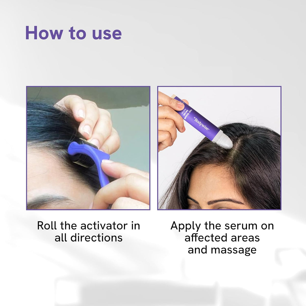 Be Bodywise Rosemary Hair Growth Roll-On Serum (25Ml) & Derma Roller,3% Redensyl,2% Aminexil & 2% Anagain For Thicker Hair Growth,0.5Mm Titanium Micro Needles For Better Follicle Stimulation - Grams