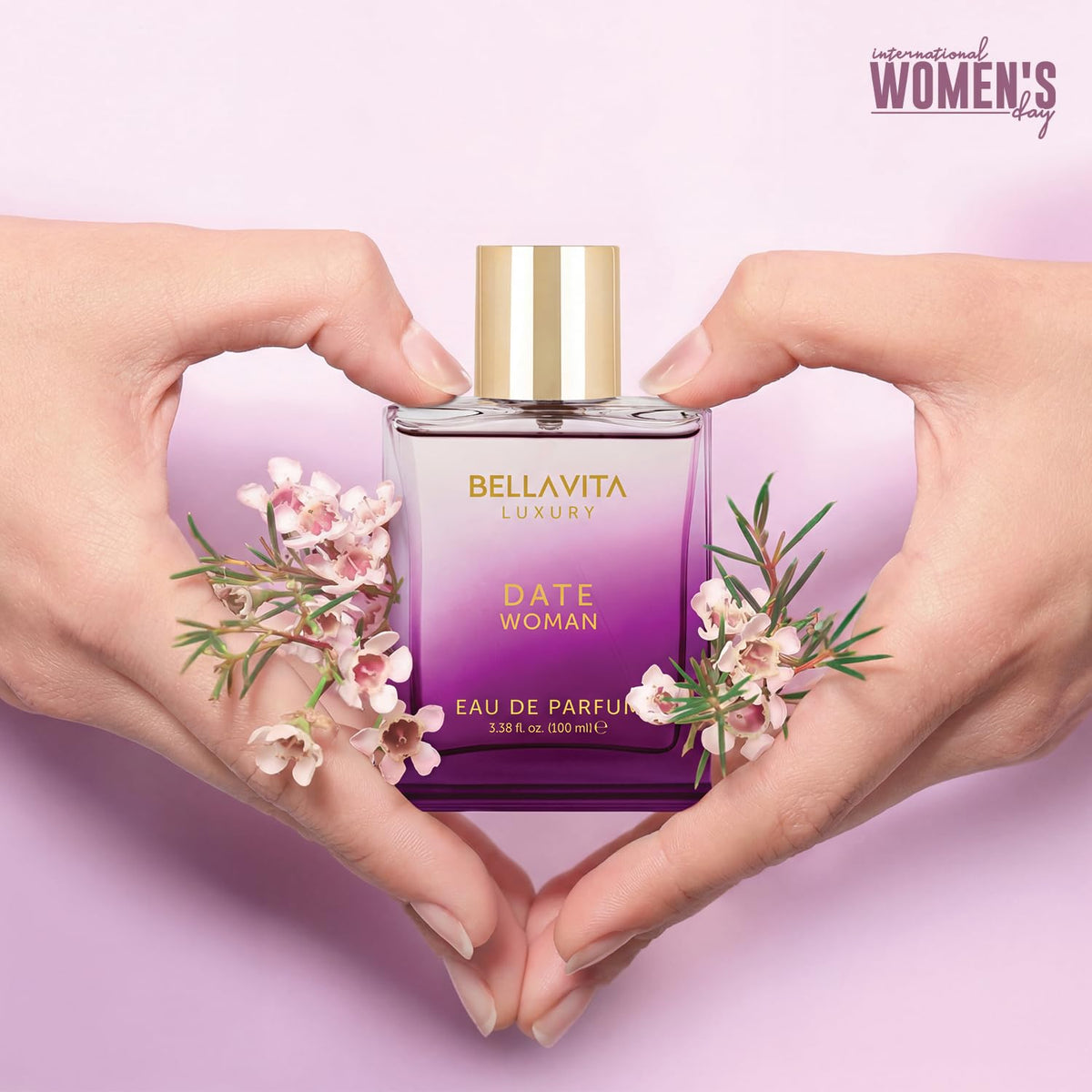 Bella Vita Luxury Date Woman Eau De Parfum Liquid Perfume With Pink Pepper, Jasmine & Vanilla, Premium Long Lasting Floral & Fruity Fragrance For Women, 100ml (Pack Of 2)
