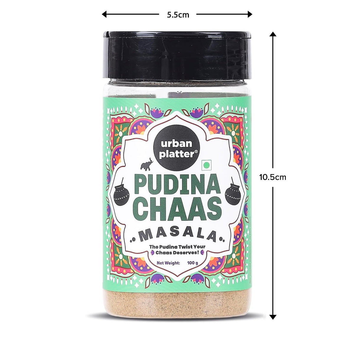 Urban Platter Pudina Chaas Masala, 100g (Everyday Refreshment Essential | Digestive-Friendly | Additive & Preservative-free)