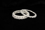 NMII Alloy Metal with White Pearls & Golden Balls Designer Bangles Set For Women & Girls | Kada Set For Women | Traditional Women's Bangles For Wedding, Party, Festive, Occasion Wear- Set of 4