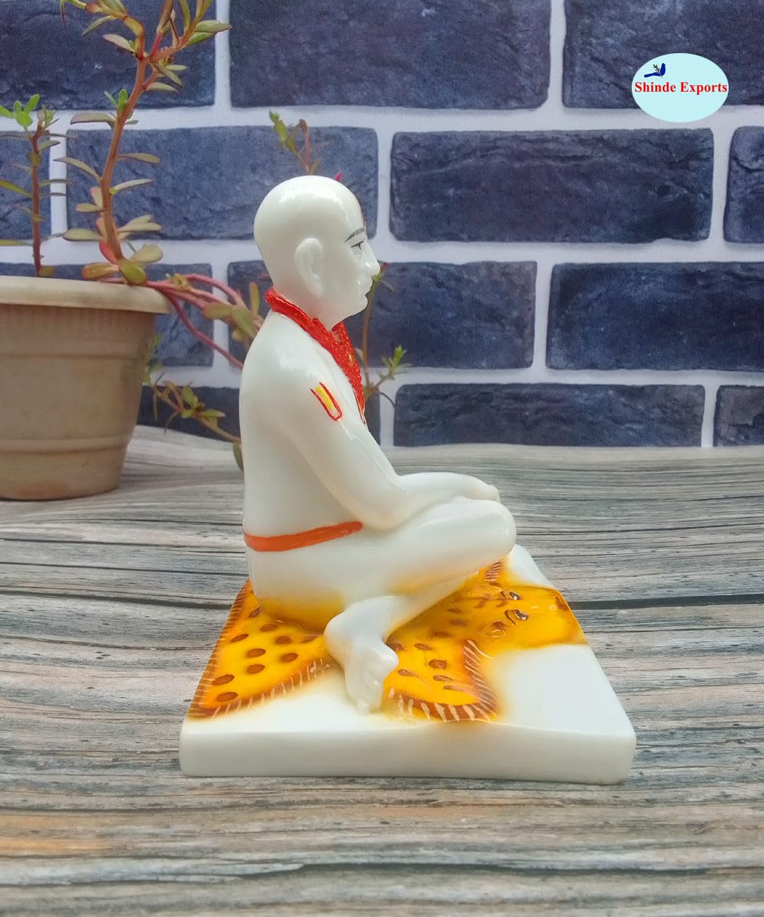 SHINDE EXPORTS Shree Swami Samarth murti Idol Statue for car Dashboard (11.5cm)