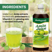 Baidyanath Amla & Aloe Vera Juice Combo 1L Each | Natural Vitamin C, Antioxidant & Enzyme Rich | Helps in Gut Health & Skin Nourishment | Vegan, GMP Certified & Preservative Free (Pack of 2)