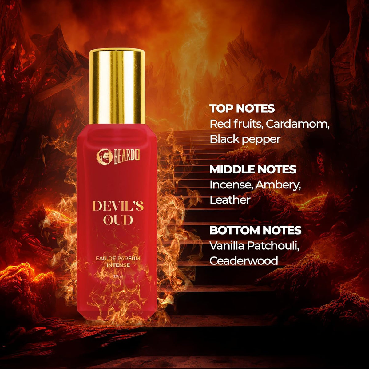 Beardo Oud Perfumes Giftset for Men - Three Worlds of Oud 3x20ml | Devil's, Mortal & Divine | Long lasting Perfume for Men | Luxury Perfume giftset for Men | Anniversay Gift | Gift for boyfriend, Hudsband, Friend | Rakhi Gift for Brother | Gift for Brother