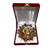 DSH Copper Brass Diya for Pooja Room Lotus Shape with Gift Box Akhand Jyot Diya Deepak for Diwali Festival Gift Item (Medium) 5 Inch