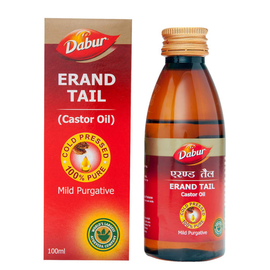 Dabur Erand Tail Pure Cold Pressed Castor Oil Provides Effective Relief From Constipation - 100 Ml
