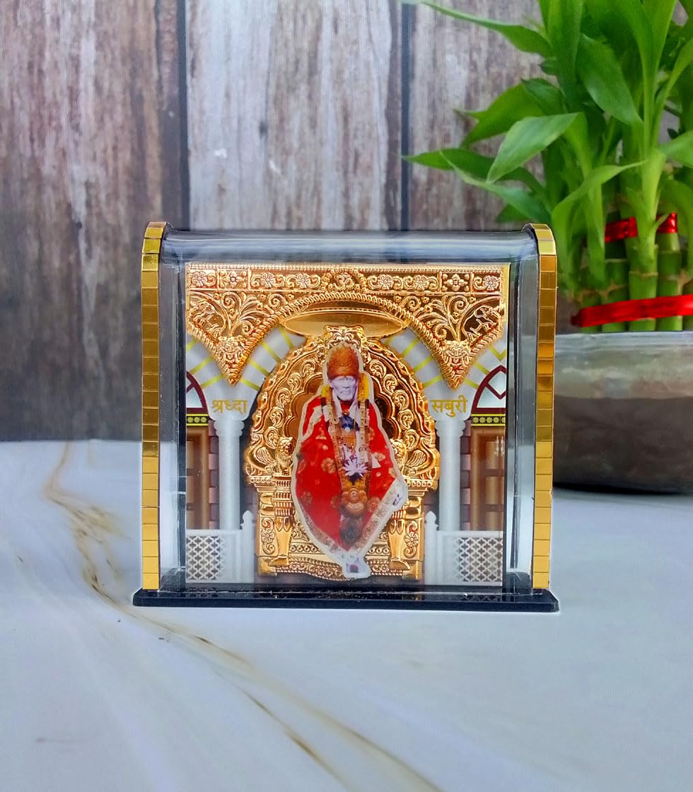 SHINDE EXPORTS shirdi saibaba car Dashboard Statue Idol (Samadhi)
