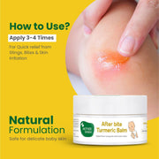 Mother Sparsh After Bite Turmeric Balm for Rashes And Mosquito Bites, 100% Ayurvedic, Gentle Skin Roll-On Formula, 25gm