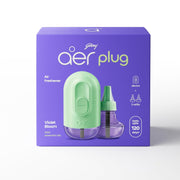 Godrej aer Plug Electric Air Freshener (Machine + 2 Refills (20Ml each) | Violet Bloom | Lasts up to 120 days,Solid (Pack of 2)