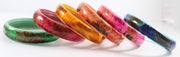 NMII Glass and Feather Pattern with Glossy Finished Kada Set For Women and Girls, (Multi-Colour2_2.8 Inches), Pack Of 12 Kada Set