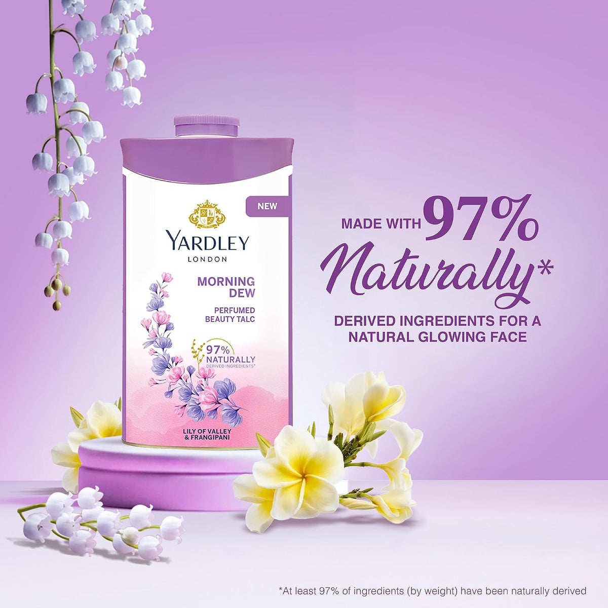Yardley London Morning Dew Perfumed Beauty Talc | For Fragrant Glow |100g