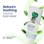 Mother Sparsh Natural Care Baby Diaper Rash Cream-50g | Diaper Rash Cream for Babies with Chamomile, Shea Butter & Zinc Oxide | Protects & Soothes Newborn Sensitive Skin