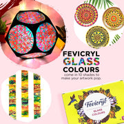 Fevicryl Glass Color kit 1: Glass color + Acrylic Colors