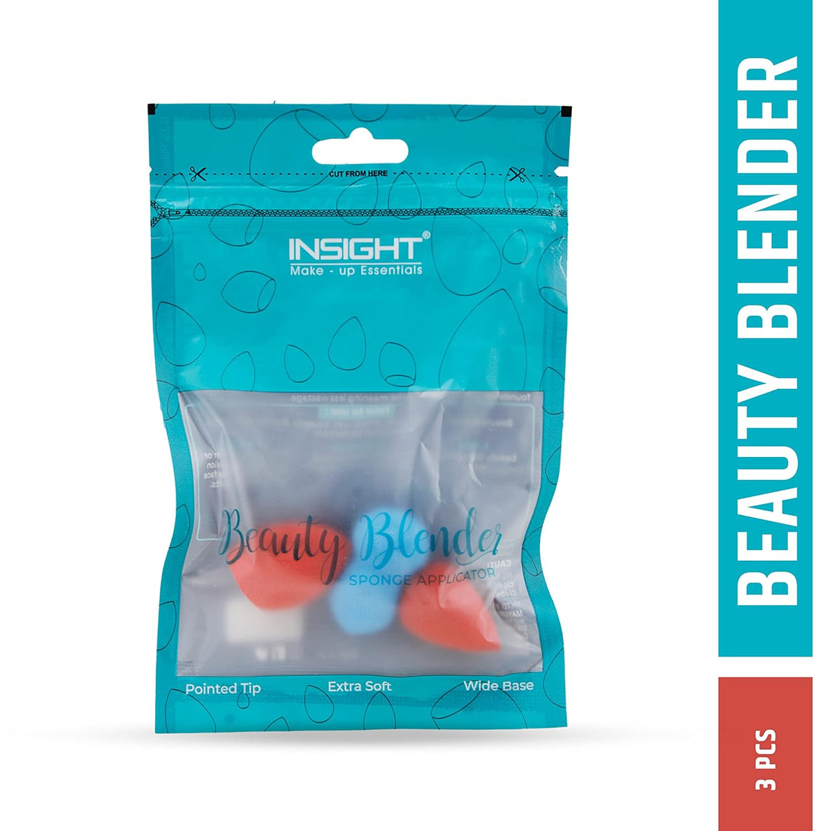 INSIGHT Beauty Blender Sponge Applicator | High-Definition Makeup Sponge for Face Makeup - Pack of 3