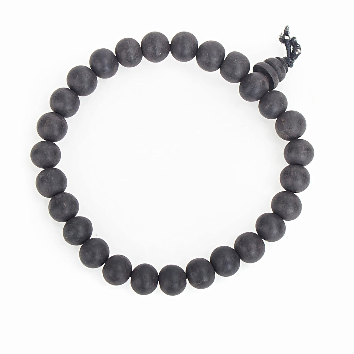 Aalayam Selveer Natural Unpolished Karungali Bracelets Original for Men & Women (Bead Size 8 mm) (Black)