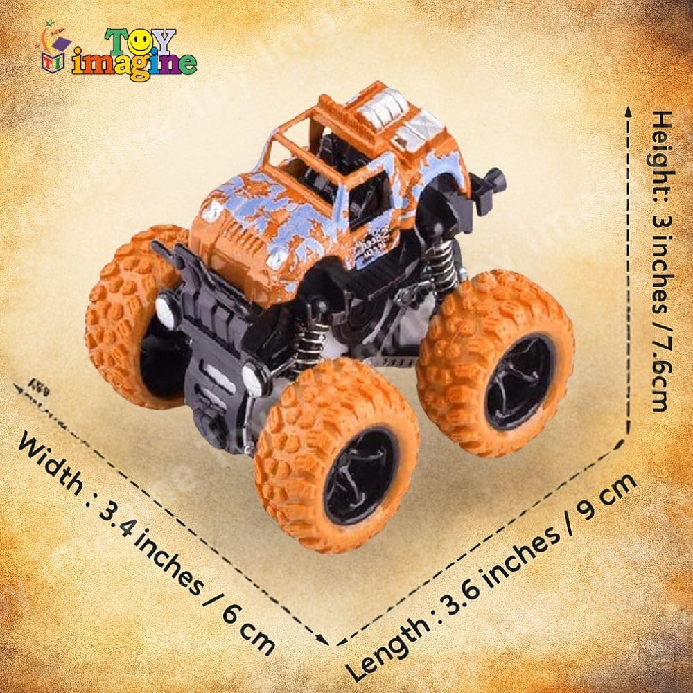 Toy Imagine 360° Stunt Monster Trucks for Kids, Push & Go
