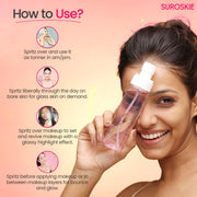 Suroskie Rose Glass Skin Mist & Sun Dew Sunscreen 55 Pa+ (100Ml + 50Gm) | Face Toner & Makeup Setting Spray For Glowing Skin | With Rose Water & Ceramides | Uva/B Sun Protection | For Men & Women