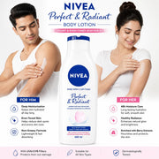 NIVEA Perfect & Radiant Body Lotion 400ml | Daily Moisturizer for Even Skin Tone & Natural Radiance | With Licorice & Berry Extracts