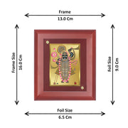 DIVINITI 24K Gold Plated Shri Shrinath Ji Photo Frame | Premium Religious Gift & Spiritual Home Decor | MDF Gold Foil Frame for Pooja Room, Mandir, Wall & Gifting | 16 x 13.5 CM
