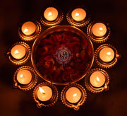 DSH Beautiful Urli Bowl Decorative Bowl for Floating Flowers and Tea Light Candles Festival Decoration Traditional Urli Bowl (Set of -3)