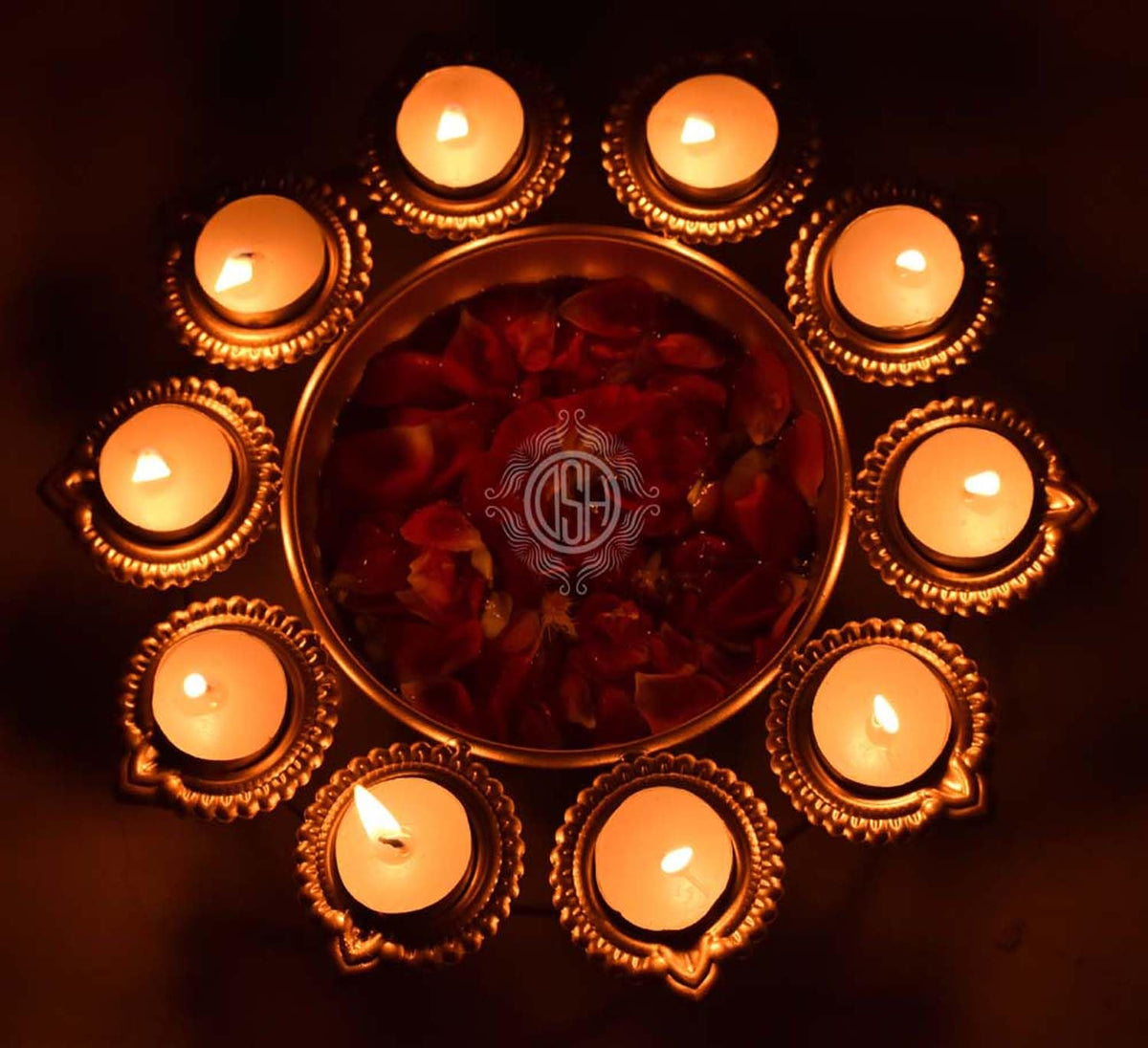 DSH Beautiful Urli Bowl Decorative Bowl for Floating Flowers and Tea Light Candles Festival Decoration Traditional Urli Bowl (Set of -3)