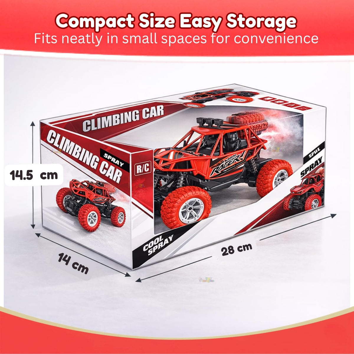 Toy Imagine RC Off Road Buggy Car for Kids with LED Lights, Red