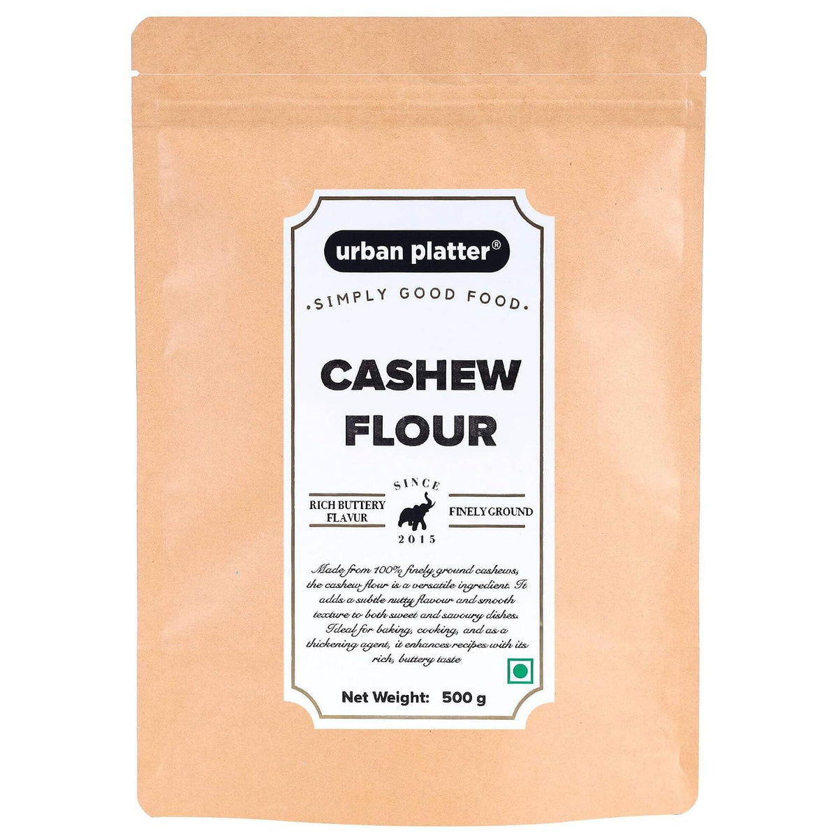 Urban Platter Cashew Flour, 500g (Finely Ground | Cashew Powder | Ideal for Baking, Gravies | Additive Free)