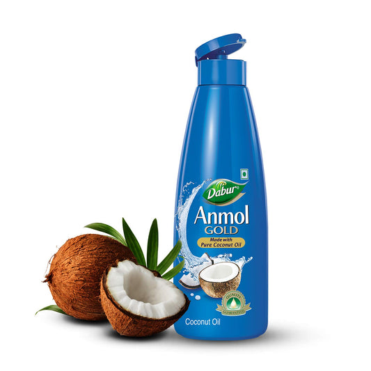 Dabur Anmol Gold 100% Pure Coconut Oil | Improves Skin Metabolism and Boosts Immunity - 600ml ( 500ml + 20% extra)