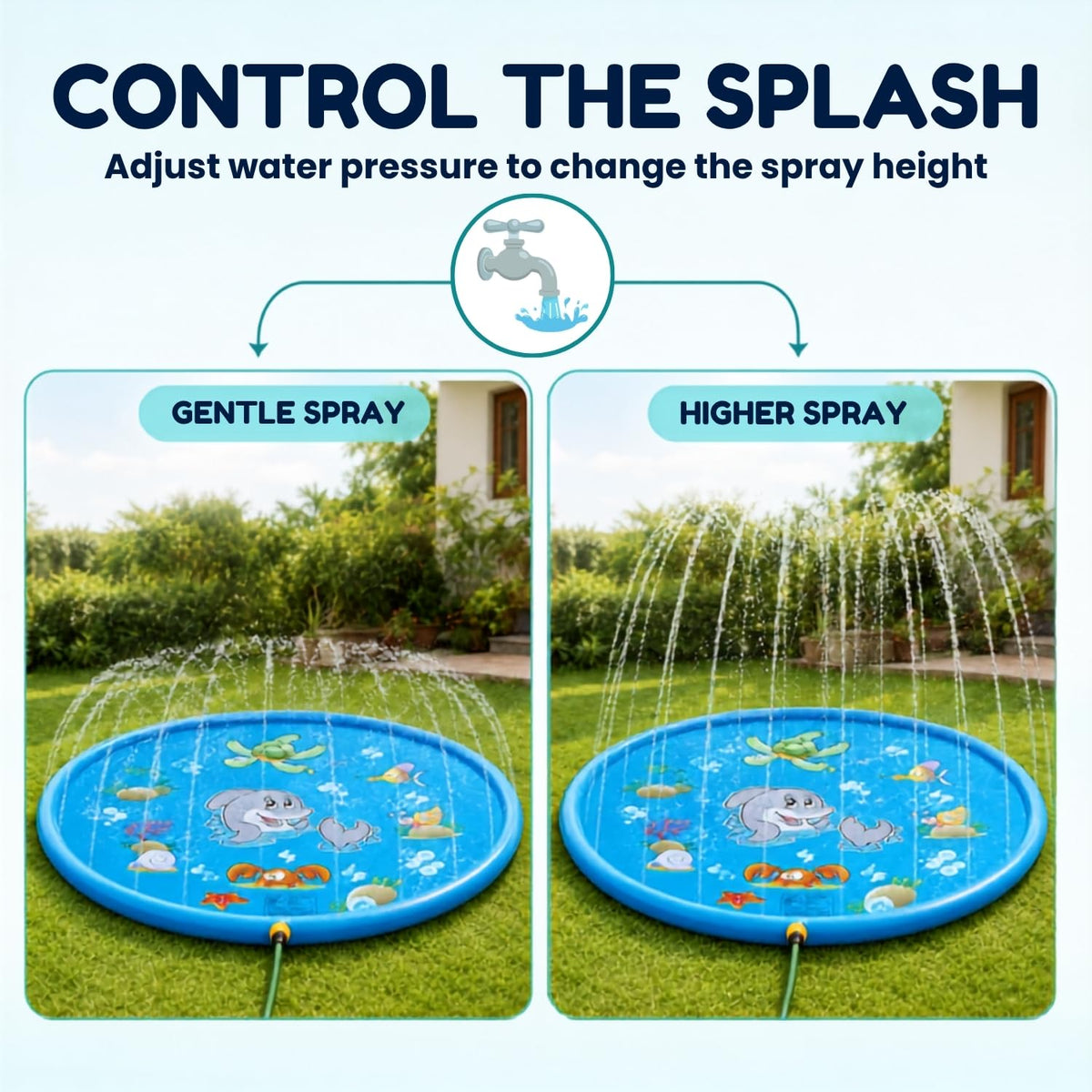 Toy Imagine 100cm Water Sprinkler Play Mat for Kids & Toddlers