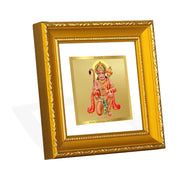 DIVINITI Hanuman Gold Plated Wall Photo Frame, Table Décor| DG Frame 101 Size 1A and 24K Gold Plated Foil| Religious Photo Frame Idol For Pooja, Gifts Items (10 CM X 10 CM)