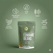 NatureVit Edamame Beans 100g | High Protein Snack | Roasted Soybean Snack | Healthy Vegan Superfood | Rich in Fiber & Nutrition