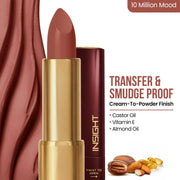 INSIGHT Cosmetics Blur Rouge Lipstick – Long Lasting | Matte Finish | Non-Transfer | Lightweight & Non-Sticky | One-Swipe Pigment (Million Mood) – 4.2g