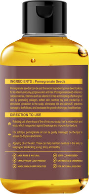 Holy Natural Pomegranate oil | For Pigmentation, Blemishes and Dark spots | Skin Care | 300ml