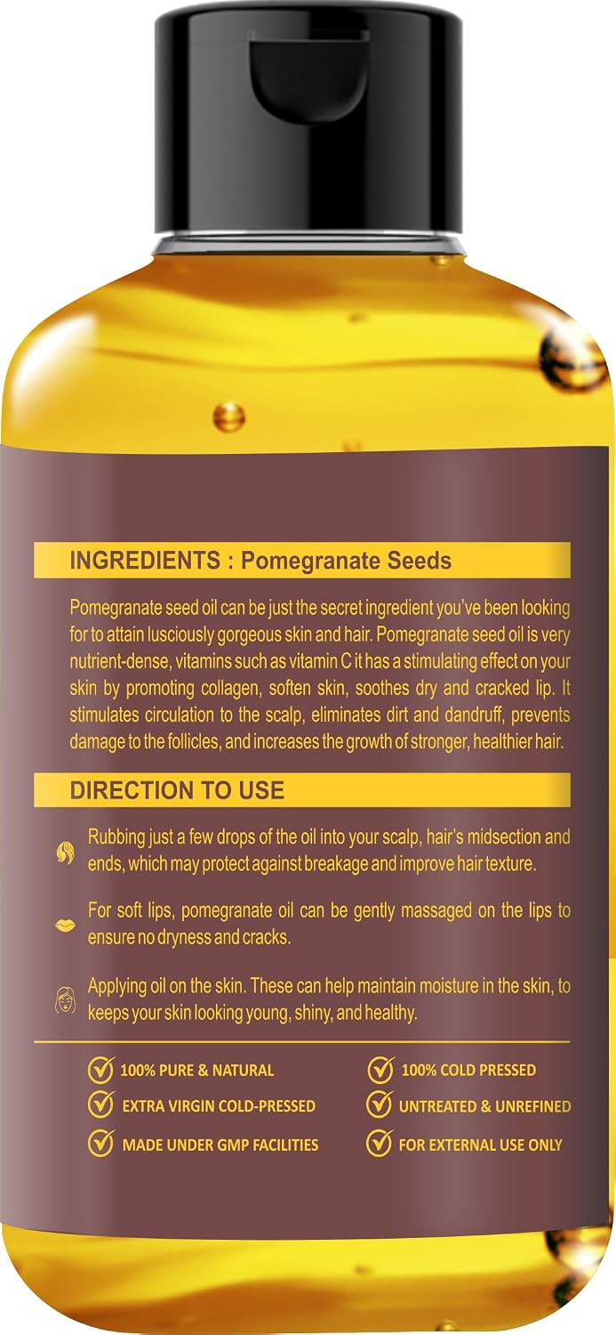 Holy Natural Pomegranate oil | For Pigmentation, Blemishes and Dark spots | Skin Care | 300ml
