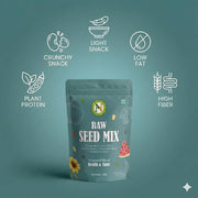 NatureVit Raw Seeds Mix, 1kg | 5-in-1 | Sunflower, Pumpkin, Flax, Watermelon & Sesame Seeds | Healthy Snacking with 100% Natural and Clean Ingredients