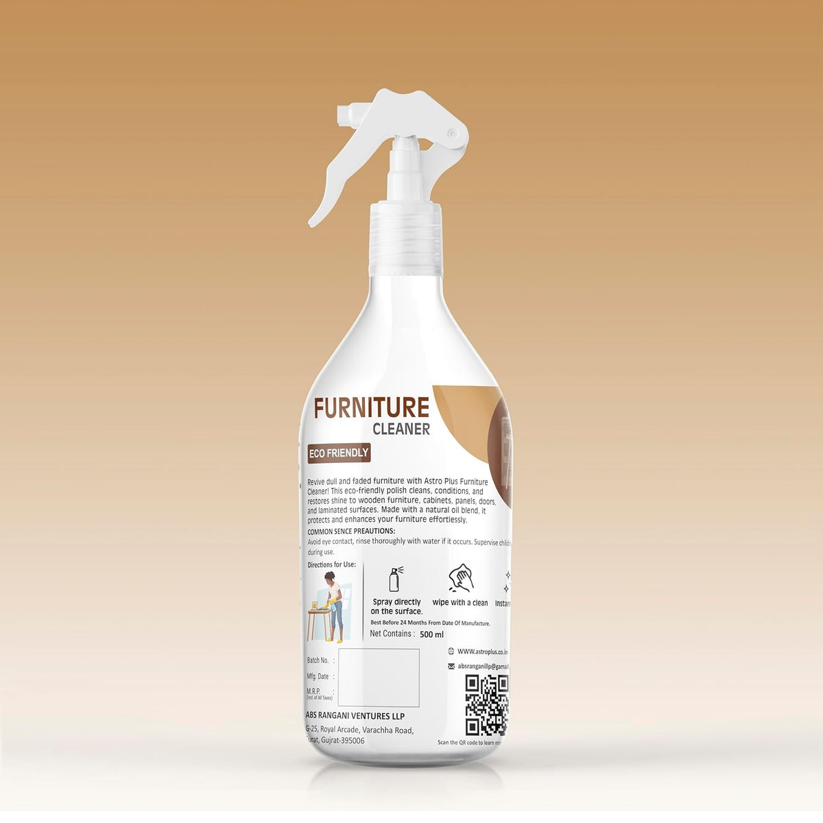 Astro Plus+ Furniture Cleaner Liquid – Removes Stains and Restores Shine (500 ml)