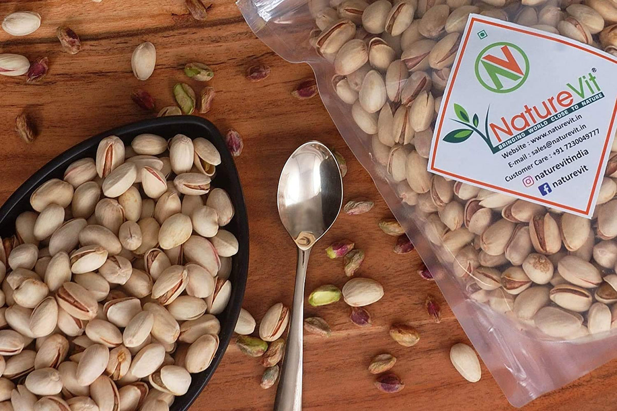 NatureVit Roasted Pistachios 500g | Pista | Crunchy, Lightly Salted & Ready to Eat | High Protein Snack | Rich in Fiber, Antioxidants & Healthy Fats