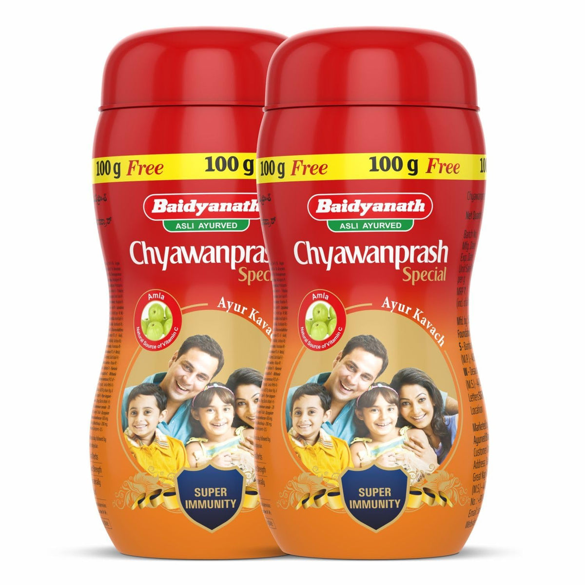 Baidyanath Asli Ayurved Chyawanprash Special- 950 gm + 100g Extra Free (Pack of 2) - Ayurvedic Immunity Booster for all age groups | Enriched with 47 Vital Ingredients
