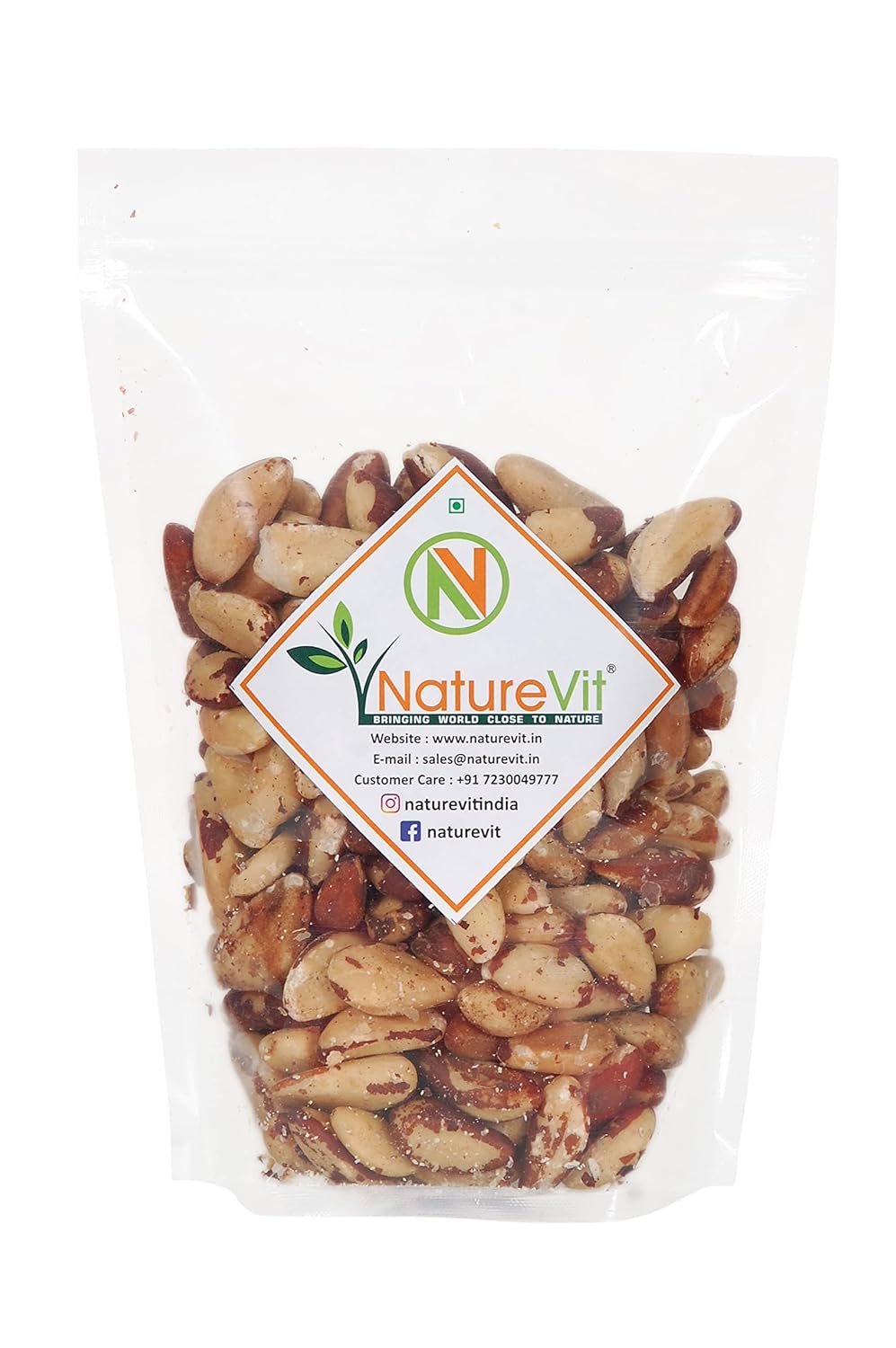 NatureVit Brazil Nuts | 500g Pack | Premium Whole Nuts | Rich in Selenium, Healthy Fats & Antioxidants | Keto & Heart-Friendly Superfood | Raw & Natural Snack