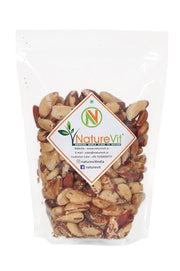 NatureVit Brazil Nuts | 500g Pack | Premium Whole Nuts | Rich in Selenium, Healthy Fats & Antioxidants | Keto & Heart-Friendly Superfood | Raw & Natural Snack