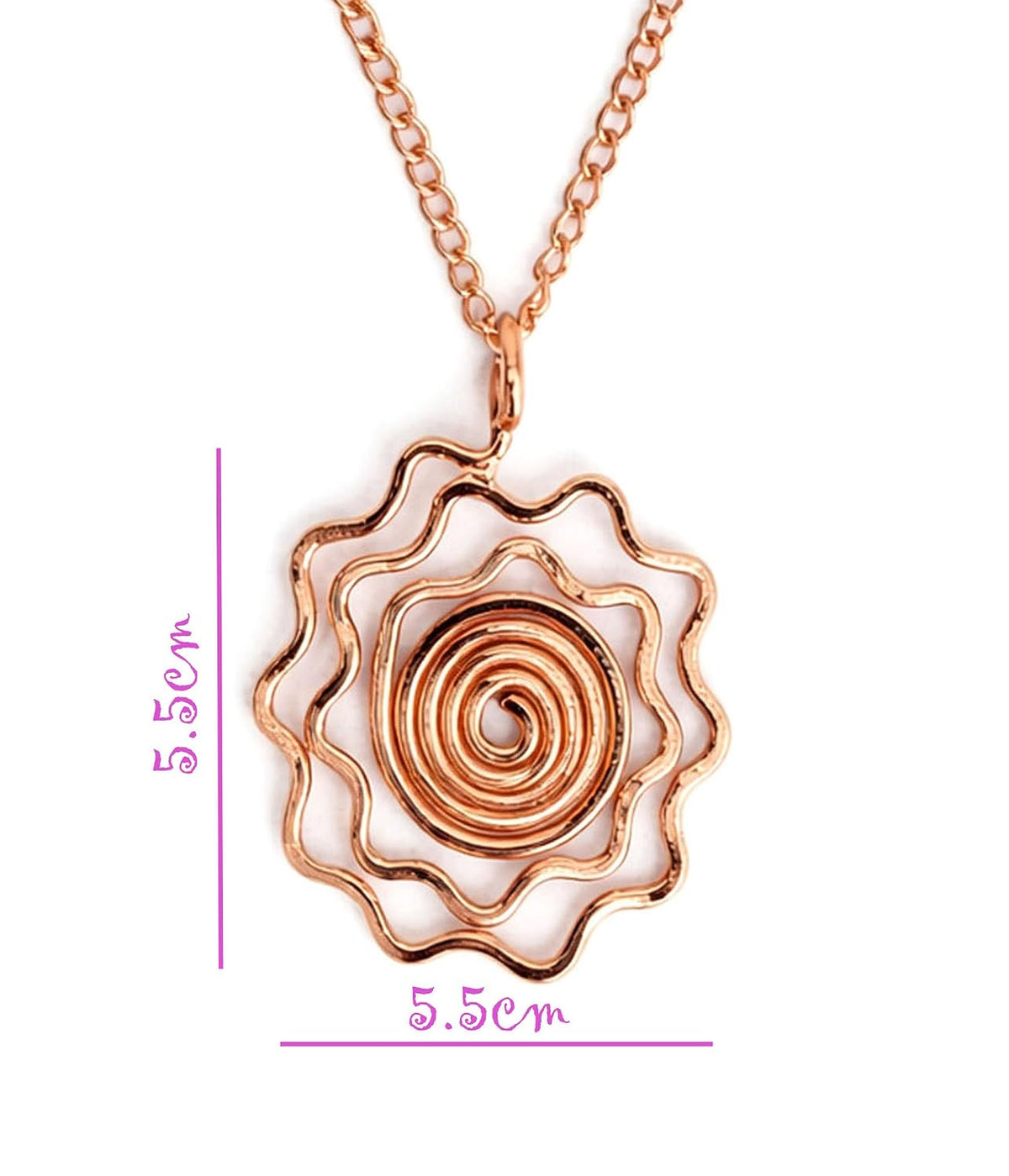 SHINDE EXPORTS 100% solid uncoated jewellery pure copper chain necklaces stylish choker for women with pendant
