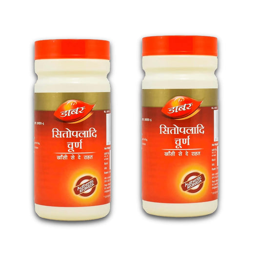 Dabur Sitopaladi Churna 60g, Ayurvedic Powder, Relieves Cold and Allergies, Pack of 2