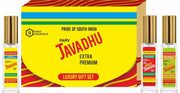 Parag Fragrances Javadhu Long Lasting Perfume Gift Set 8ml x 3 pc Total 24ml Perfume Spray/Natural, Amber & Saffron Javadhu Perfume Spray