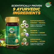 Zandu Livital Liver Detox Tablets – Clinically Proven for Liver Detox & Health Support in 2 Months | 90 Tabs X 2 | 100% Ayurvedic Formula with Bhringaraj & Guduchi | Ayurvedic Alternative to Milk Thistle